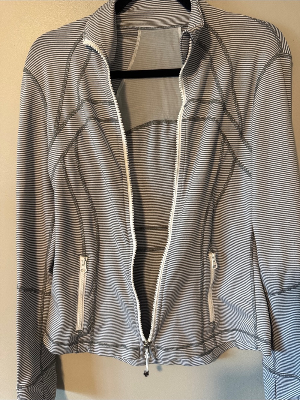 Lululemon Define Jacket Tonka Stripe Heathered Slate White - Picture 4 of 10